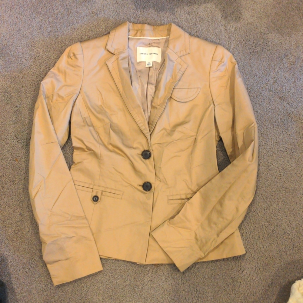 Beautiful Banana Republic khaki blazer 0
